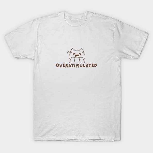 Overstimulated Cat T-Shirt by applebubble